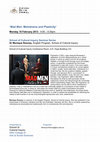 Research paper thumbnail of Mad Men_Melodrama_Plasticity_Seminar.Abstract