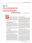 Research paper thumbnail of Role of Psychometric Assessments in HR Strategy