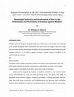 Research paper thumbnail of Meaningful Inclusion and Involvement of Men in the Elimination and Prevention of Violence against Mothers