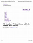 Research paper thumbnail of The Sexuality of "Whimsy": Gender and Sex in the Films of Wes Anderson