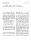 Research paper thumbnail of An introduction to the special issue: Designing for virtual communities in the service of learning