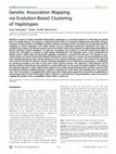 Research paper thumbnail of Genetic association mapping via evolution-based clustering of haplotypes