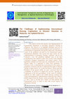 Research paper thumbnail of The Challenges of Implementing International Housing Legislations in Disaster Situation in Malaysia: An Updated Review