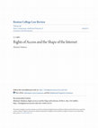 Research paper thumbnail of Rights of Access and the Shape of the Internet