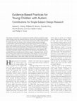 Research paper thumbnail of Evidence-Based Practices for Young Children With Autism Contributions for Single-Subject Design Research