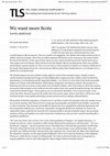 Research paper thumbnail of We want more Scots