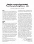 Research paper thumbnail of Mapping snowpack depth beneath forest canopies using airborne lidar