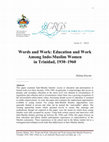 Research paper thumbnail of Words and Work: Education and Work