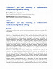 Research paper thumbnail of “Metafora” and the fostering of collaborative mathematical problem solving