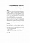 Research paper thumbnail of Il processo di gestione dei prodotti-ritorni