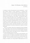 Research paper thumbnail of Bergson: The Philosophy of Duree-Difference