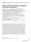 Research paper thumbnail of Population Declines and Priorities for Amphibian Conservation in Latin America