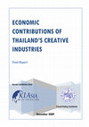 Research paper thumbnail of Economic Contributions of Thailand's Creative Industries