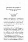 Research paper thumbnail of Preliminary Archaeological Investigations at Verdmont, Smith's Parish, Bermuda