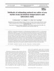 Research paper thumbnail of Methods of estimating natural sex ratios of sea turtles from incubation temperatures and laboratory data