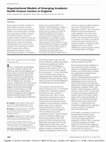 Research paper thumbnail of Organizational models of emerging Academic Health Science Centers in England. Academic Medicine 2010, 85(8):1282-1289.