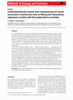 Research paper thumbnail of Understanding the causes and consequences of animal movement: a cautionary note on ﬁtting and interpreting regression models with time-dependent covariates