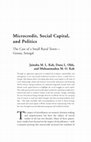 Research paper thumbnail of Microcredit, Social Capital, and Politics