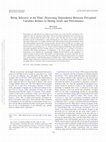 Research paper thumbnail of Being Selective at the Plate: Processing Dependence Between Perceptual Variables Relates to Hitting Goals and Performance.