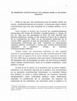 Research paper thumbnail of El problema constitucional: una mirada desde la igualdad política 