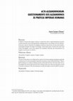 Research paper thumbnail of Acta Alexandrinorum:  questionamento dos Alexandrinos  às práticas imperiais romanas