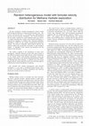 Research paper thumbnail of Random heterogeneous model with bimodal velocity distribution for Methane Hydrate exploration