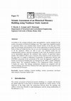 Research paper thumbnail of Bucchi F., Arangio S., Bontempi F., (2013) “Seismic assessment of historical masonry buildings with nonlinear static analysis”