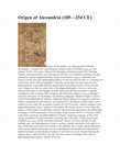 Research paper thumbnail of Origen of Alexandria