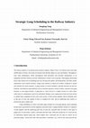 Research paper thumbnail of Strategic Gang Scheduling in the Railway Industry