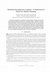 Research paper thumbnail of Modeling Interplanetary Logistics: A Mathematical Model for Mission Planning