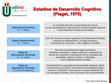 Research paper thumbnail of Estadios de desarrollo cognitivo