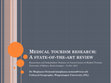 Research paper thumbnail of 2013: ‘Medical tourism research: A state-of-the-art review’, Researchers and Stakeholders’ Seminar on Current Issues in Medical Tourism, Kuala Lumpur, 31 Oct. 