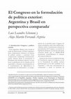 Research paper thumbnail of El Congreso en la formulación de política exterior: Argentina y Brasil en perspectiva comparada