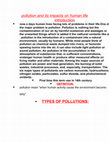 Research paper thumbnail of pollution and its impacts on human life  