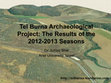 Research paper thumbnail of Tel Burna Archaeological Project: The Results of the 2012-2013 Seasons