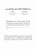 Research paper thumbnail of The Importance of Trade Costs In Deviations From the Law-of-One-Price: Estimates Based on the Direction of Trade