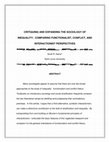 Research paper thumbnail of Critiquing and expanding the sociology of inequality: Comparing functionalist, conflict, and interactionist perspectives