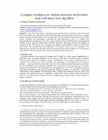 Research paper thumbnail of Computer Simulation for Mobile Molecular Multi-Robots Team With Honey Bees Algorithm