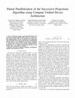 Research paper thumbnail of Partial Parallelization of the Successive Projections Algorithm using Compute Unified Device Architecture