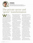 Research paper thumbnail of The private sector and  ‘green’ transformation