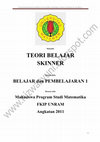 Research paper thumbnail of Makalah: TEORI BELAJAR SKINNER