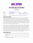 Research paper thumbnail of Syllabus: Psychology of Women