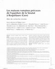 Research paper thumbnail of Ph. Gardes (dir.), " Les maisons romaines précoces de l'oppidum de la Sioutat à Roquelaure (Gers), Bilan des recherches récentes"