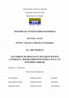 Research paper thumbnail of LES SABLES DE BEGLIA ET SES EQUIVALENTS LATERAUX : RESERVOIRS POTENTIELS D’EAU ET D’HYDROCARBURE