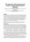 Research paper thumbnail of The importance of harnessing natural resources through health tourism in Romania Aluculesei Alina