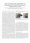 Research paper thumbnail of Bayesian Contact State Segmentation for Programming by Human Demonstration in Compliant Motion Tasks