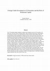 Research paper thumbnail of Foreign Under‐Investment in US Securities and the Role of Relational Capital