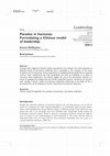 Research paper thumbnail of Paradox in Harmony: Formulating a Chinese Model of Leadership