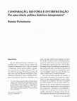 Research paper thumbnail of Comparação, história e interpretação: por uma ciência política histórico-interpretativa