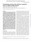 Research paper thumbnail of Translational control of the interferon regulatory factor 2 mRNA by IRES element